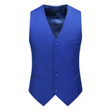 Royal Blue Vest Waistcoat Men's Slim Fit V Neck Dress Vests Formal Business Wedding Tuxedo Chaleco Hombre 6xl MartLion royal blue M 40kg-45kg 