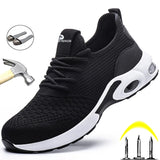 Safety Shoes Men's Steel Toe Work Sneakers Shoes Breathable Work Anti-puncture Indestructible Security Footwear MartLion   