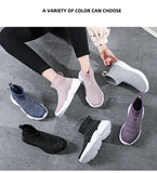 Women Platform Sneakers Casual Shoes Slip On Sock Trainers Plush Lightweight MartLion   