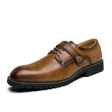 Men's Loafers Shoes Slip On Strap Mix Color Black Casual Dress Office Wedding MartLion Brown 8 