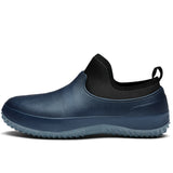 Unisex Waterproof Garden Shoes Womens Rain Boots Men's Car Wash Footwear Non-Slip Outdoor Work Rain Mart Lion Blue 37 
