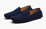 Men's Leather Loafers Casual Shoes Moccasins Slip On Flats Driving Mart Lion   