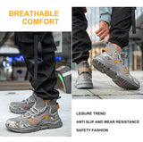 Work Shoes Sneakers Anti-smash Anti-puncture Safety Shoes Men's Reflective Work Boots Indestructible MartLion   