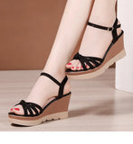 Platform Sandals Women Shoes Summer Open Head High Heels Wedges Ladies Casual Beach MartLion   