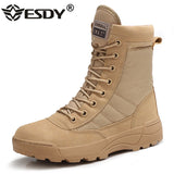 Men's Military Boots Combat Ankle Tactical Shoes Work Safety Motocycle Mart Lion   