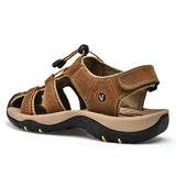 Summer Men's Shoes Genuine Leather Sandals Outdoor Beach Slippers MartLion   
