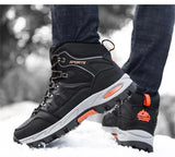 Winter Men's Cotton Boots Keep Warm Ankle Lace Up Casual Shoes Outdoor Sneakers Couple Unisex Sneakers MartLion   