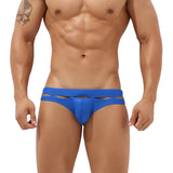 Men's Swimwear Suits Solid Briefs Swim Wear Sports Wear Mart Lion Blue M 