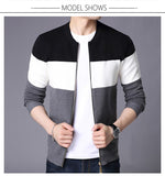 Autumn Men's Casual Cardigan Sweater Jumper Winter Striped Pockets Knit Outwear Coat Sweater Mart Lion   