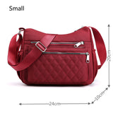 Women Shoulder Messenger Waterproof Nylon Oxford Crossbody Handbags Large Capacity Travel Bags Purse Mart Lion   