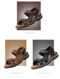 Summer Genuine Leather Men's Sandals Outdoor Non-slip Beach Summer Shoes Sneakers Mart Lion   