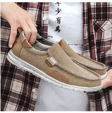 Men's Casual Shoes Breathable Canvas Shoes Loafers Vulcanized Outdoor Walking Sneakers Mart Lion   