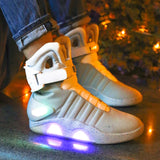 Adults USB Charging Led Luminous Shoes Men's Light Up Casual back to the Future Glowing Sneakers MartLion - Mart Lion