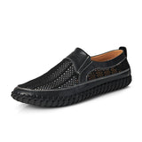 Men's Casual Shoes Summer Style Mesh Flats Loafer Creepers Casual High-End Very Mart Lion Black 6.5 China