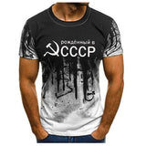 3D T-shirt Soviet Union Print Men's Women Summer Casual Short Sleeve Streetwear Tops Mart Lion CCCP-01 S 