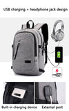 Password Lock Anti Theft Backpack Men's 15.6 Inch Laptop Backpack Usb Charging Oxford School Bag for Boys Teen Mart Lion   