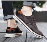 Men's Casual Shoes Leather Dress Waterproof Outdoor Non-slip Wedding Mart Lion   