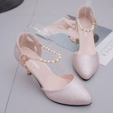 women stylish high heel pumps lady party spring summer 5.5cm high heels pink shoes MartLion   