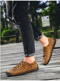 Men's Casual Shoes Leather Loafers Flat Handmade Breathable Moccasins Designer Style Walking Sneakers Mart Lion   