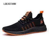 Men's Sports Shoes Breathable Mesh Casual Lightweight Walking Sneakers Zapatillas Hombre Mart Lion B-Orange 6.5 