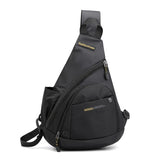 Casual Knapsack Waterproof Men's Outdoor Chest Bag Nylon Messenger Short Trip Phone Pouch Travel Backpack Mart Lion Black Chest Bag  