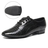 Men's Dance Shoes For Boys Ballroom Latin Shoes Modern Tango Jazz Low Heels Black Salsa MartLion Black1 44 (27cm) CHINA