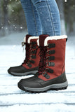 Winter Women Men's Boots Military Brown Windproof Combat Army Outdoor Waterproof Leather Knee Keep Warm Mart Lion   