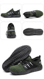 Shoes Breathable Mesh Safety Men's Light Sneaker Indestructible Steel Toe Soft Anti-piercing Work Boots Work Mart Lion   