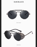  Retro Round Metal Sunglasses Steampunk Men's Women Brand Designer Glasses Oculos De Sol Shades UV Protection Mart Lion - Mart Lion