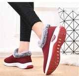 Platform Boots Women Snow Plush Shoes Slip On Ankle Comfy Mujer Winter Footwear MartLion   