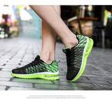 Trendy Black Green Air Sneakers Men's Shoes Non Slip Air Cushion Trainers Couple Flying Weaven Casual Mart Lion   