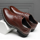 Men Oxfords Shoes British Black Blue Shoes Formal Men MartLion Brown 38 