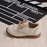 Spring Autumn Children Genuine Leather Shoes Boys Girls Retro Single Baby Soft Tendon Bottom Full Cowhide MartLion   