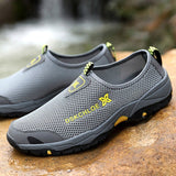 Summer Mesh Shoes Men's Sneakers Lightweight Breathable Walking Footwear Slip-On Casual Mart Lion   