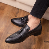 Men's Tassel Soft Moccasins Genuine Leather Casual Loafers Outdoor Driving Flats Shoes Mart Lion   