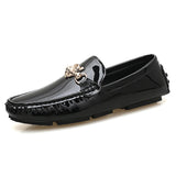Men's Shoes Outdoor Casual Luxury Brand Loafers Moccasins Flats Breathable Slip On Boat MartLion Black 6.5 