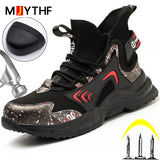 Work Shoes Sneakers Anti-smash Anti-puncture Safety Shoes Men's Reflective Work Boots Indestructible MartLion   