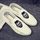 Men's Leather Casual Shoes Spring Summer Trend Lightweight Tiger Embroidery Cool Loafers Driving Mart Lion   