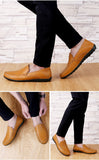 Spring Summer Men's Breathable Casual Shoes Genuine Leather Loafers Non-slip Boat Moccasins Mart Lion   