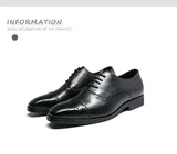 Oxfords Leather Men's Shoes Whole Cut Casual Pointed Toe Formal Wedding Dress Party Flat MartLion   