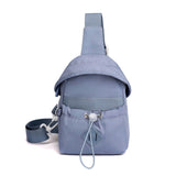 Women Bag Casual Canvas Chest Female Travel Small Crossbody Chest Sport Outdoor Waist Packs Mart Lion Blue chest bag  