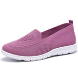 Autumn Loafers Flats Knitted Cotton Slip-on Luxury Shoes Women's Ballerina Ladies Footwear Elderly MartLion PURPLE 38 