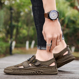 Summer Men's Sandals Breathable Shoes Beach Outdoor Casual Roman Slippers Mart Lion   