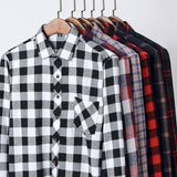 Fall Smart Casual Men's Flannel Plaid Shirt Brand Office Long Sleeve Shirt Clothes Mart Lion   