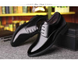 Men's Cowhide Leather Shoes Increasing Britis Leather Office Height MartLion   