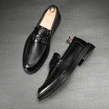 Genuine Leather Footwear Brand Luxury Men's Casual Driving Designer Loafers Moccasins Wedding Dress Shoes Mart Lion   