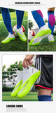 High Ankle Sneakers Men's FG Soccer Shoes Kids Outdoor Cleats Long Spikes Profession Chaussure Football Mart Lion   