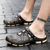 Men's Sandals Summer Outdoor Beach Casual Shoes Jelly Shoes Water Hollow Slippers MartLion   