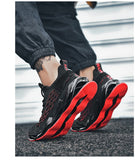 Outdoor Men's Free Running Jogging Walking Sports Shoes Lace-up Athietic Breathable Blade Sneakers Mart Lion   