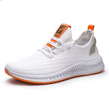 Breathable Mesh Rest Men's Leisure Shoes Korean Light And Sports Running Zapatillas Hombre Mart Lion White 6.5 